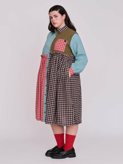 Mismatched Shirt Dress