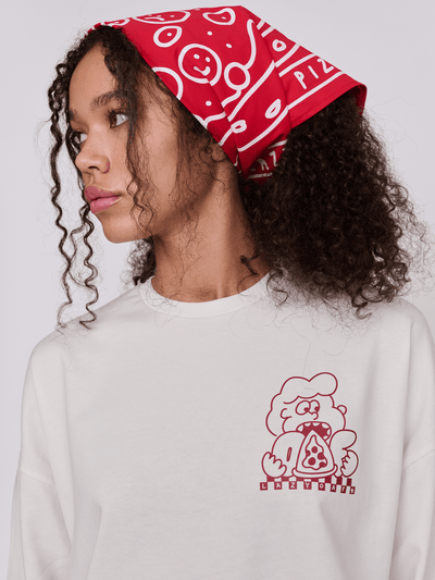 model:Florence wears size S and is 5’6”