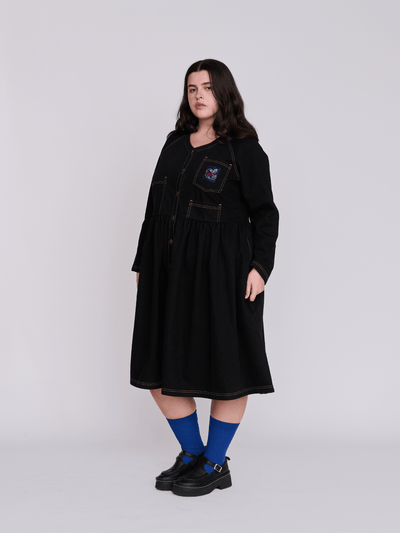 model:Bella wears size XXL and is 5’10”