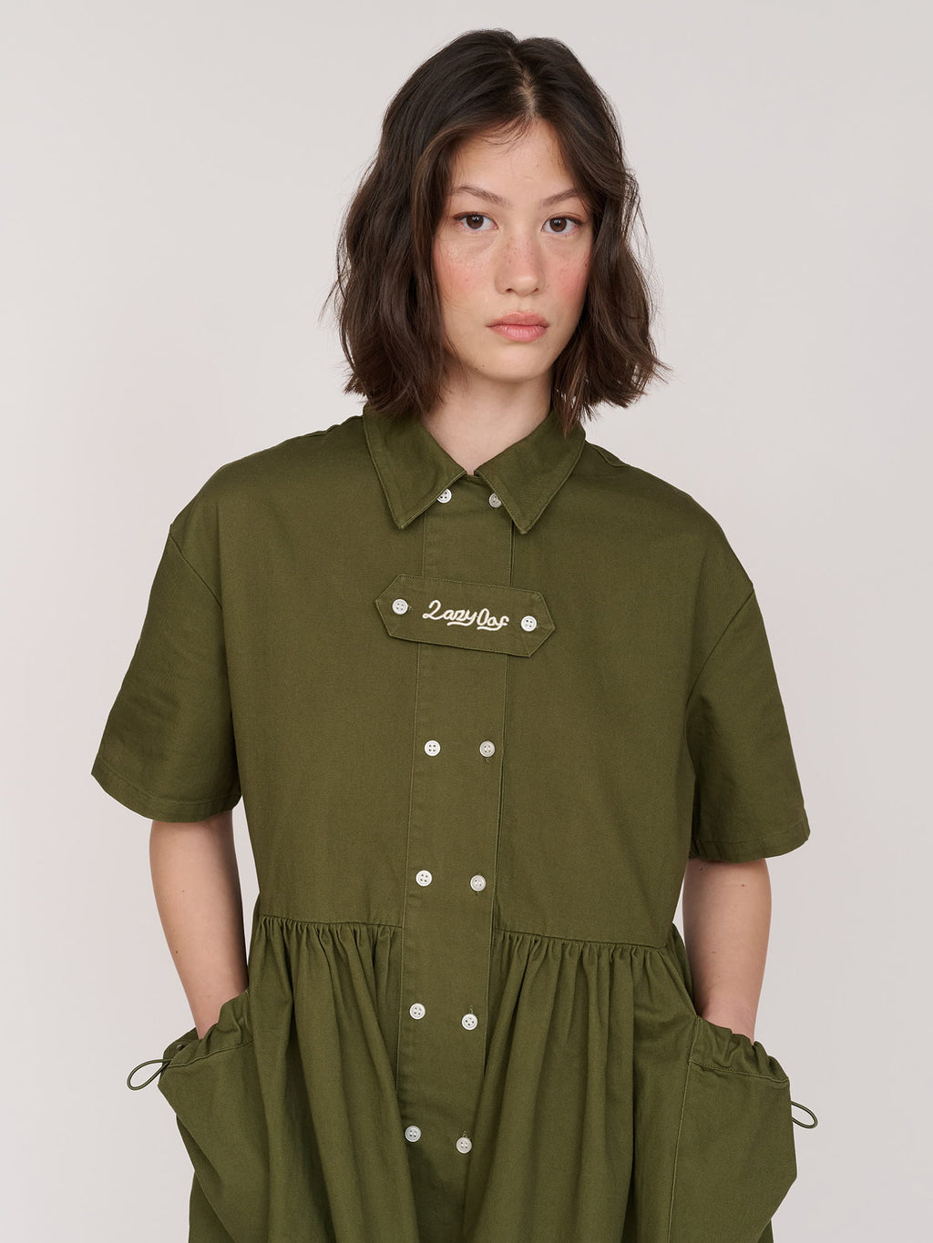 model:Jess wears size S and is 5’7”