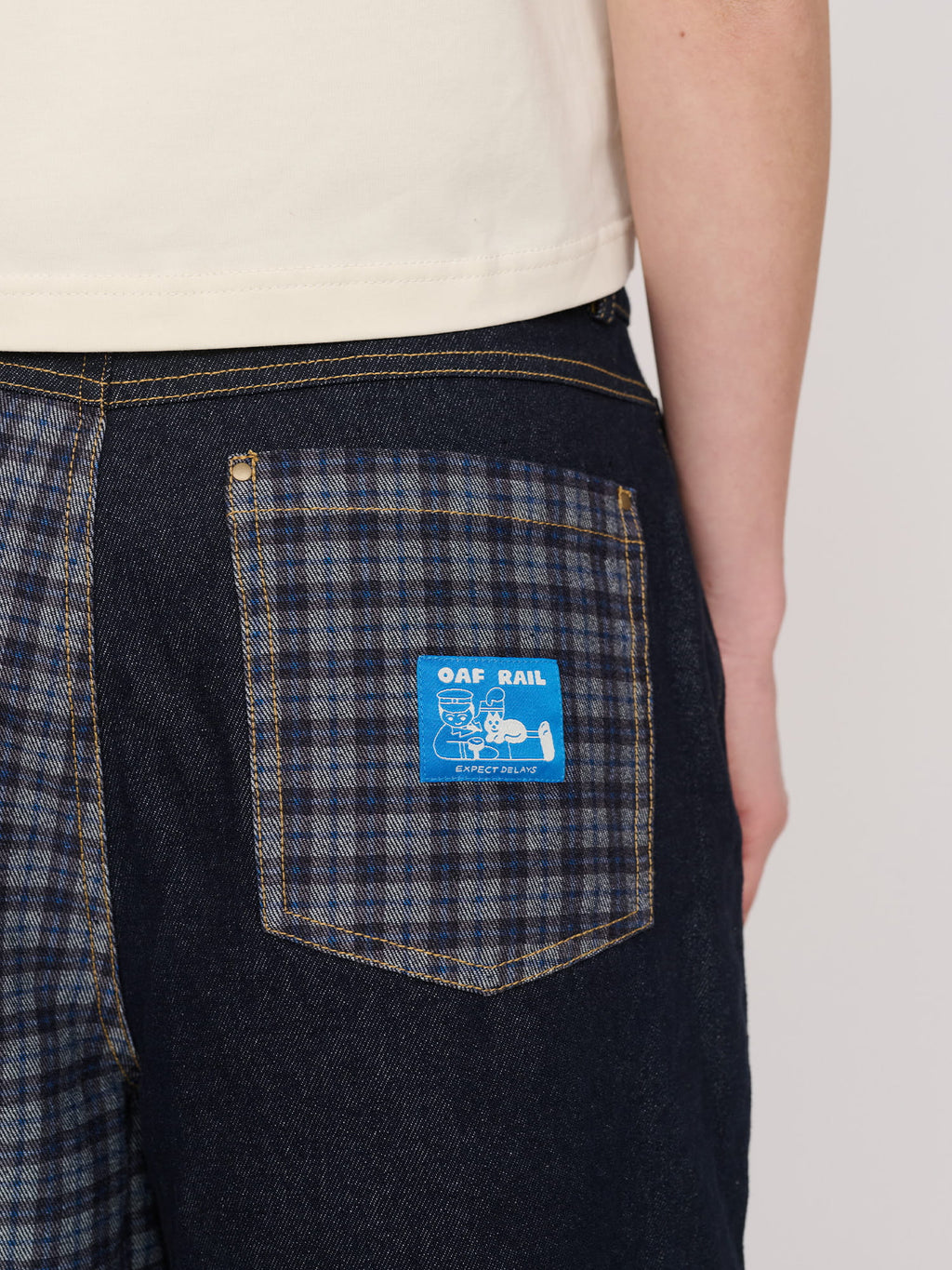 Check Turn Up Jeans - SHIPPING FROM 9TH APRIL