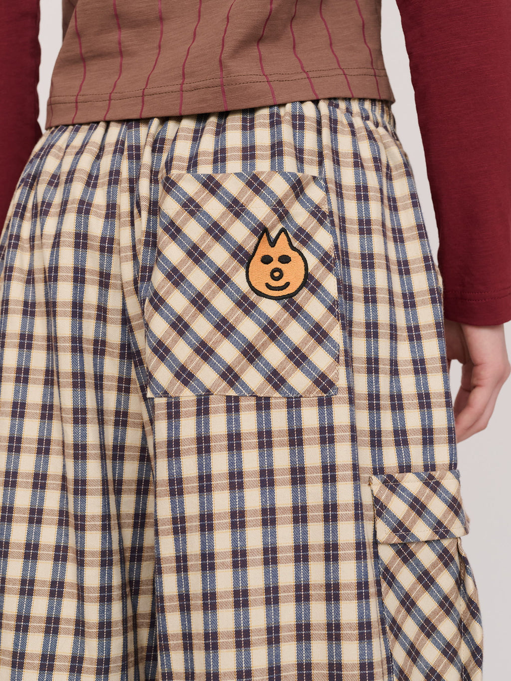 All Aboard Long Check Shorts