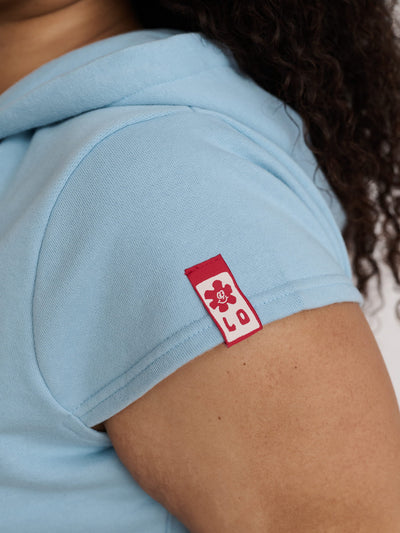 Hooded Flower Zip Through Top