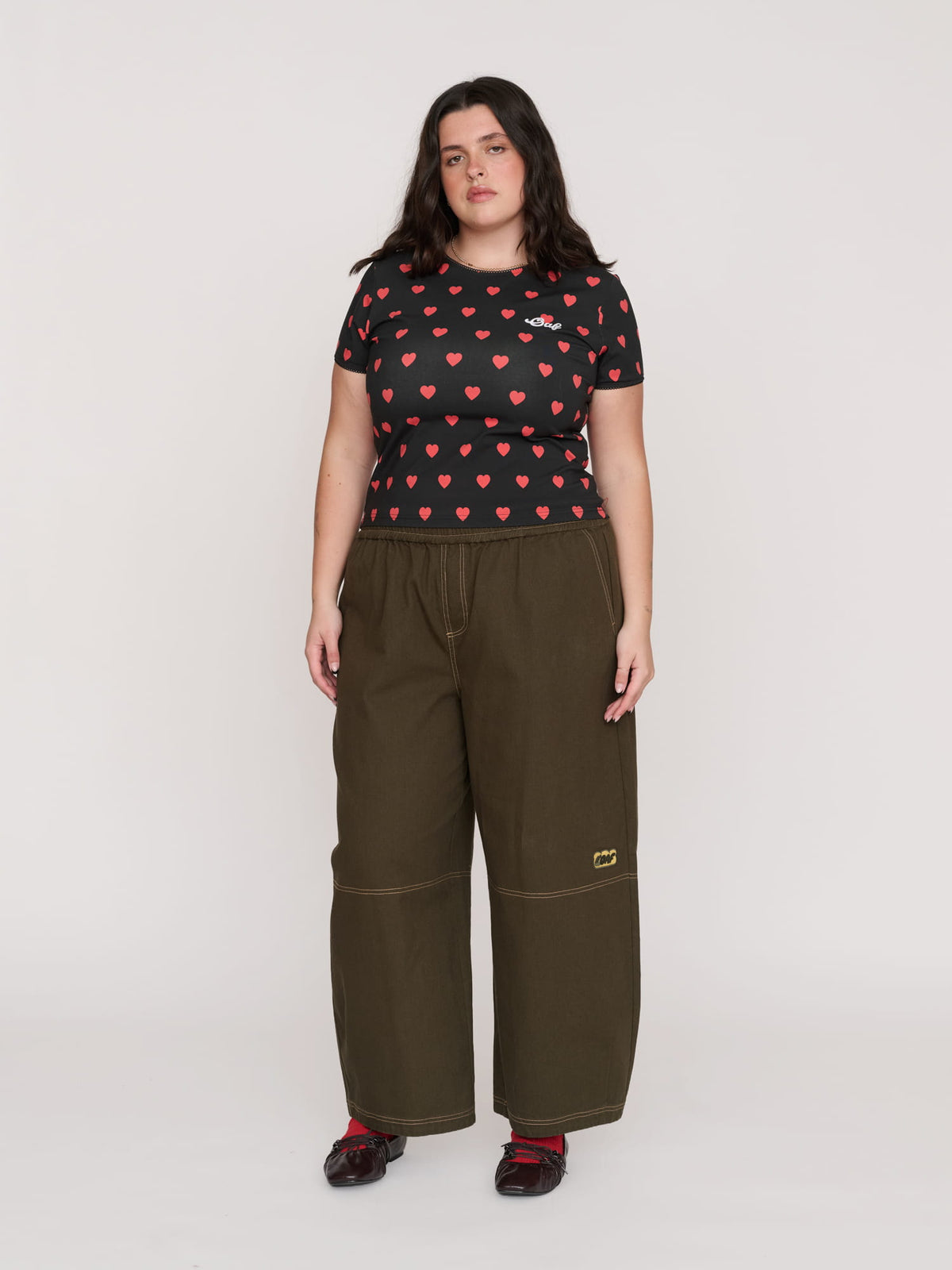 model:Bella wears size XXL and is 5’10”