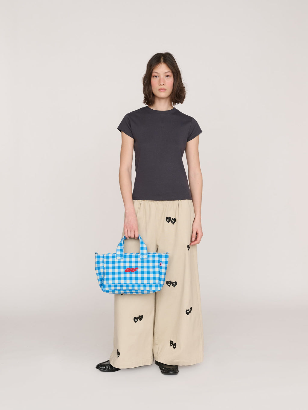Trev Heart Felt Wide Leg Trousers