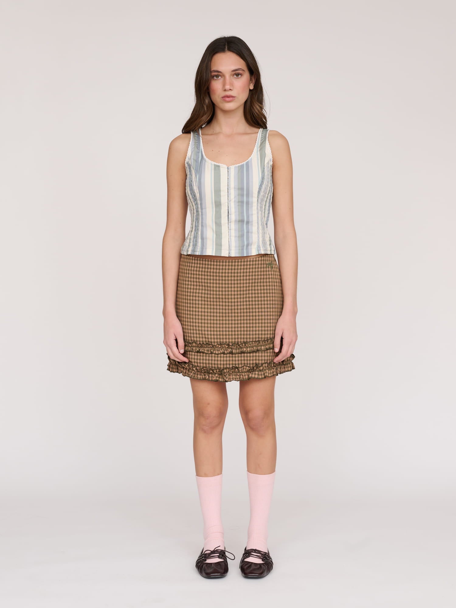 Frill Check Mini Skirt – Lazy Oaf