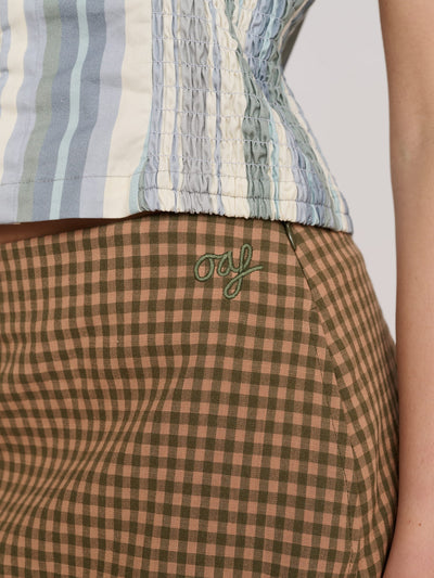 Frill Check Mini Skirt
