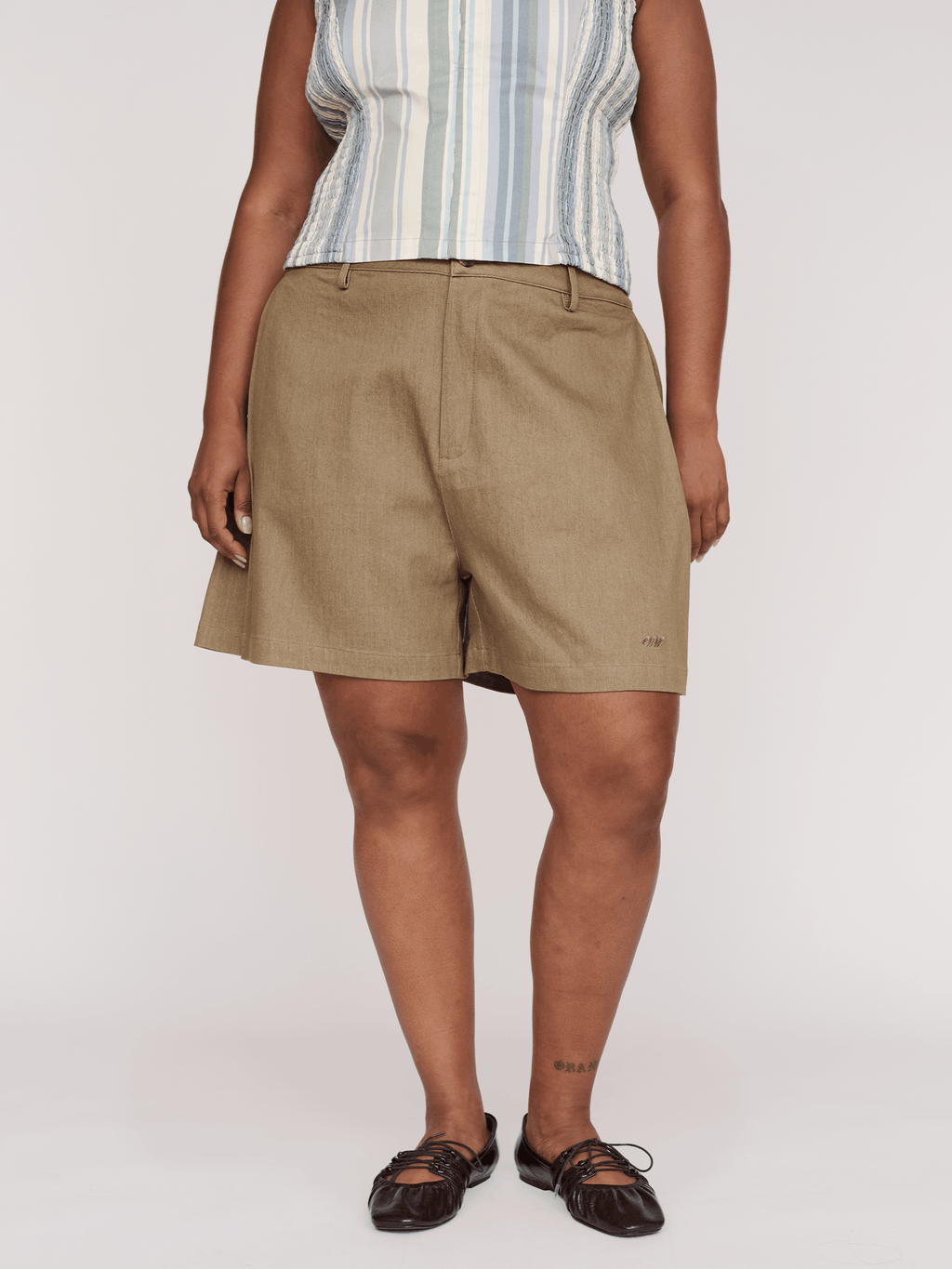 collection-bottoms, model:Sha wears size XXL and is 5’9”, collection-all-shorts, collection-curve-bottoms