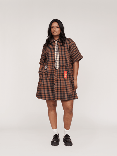 lazy oaf pleated shirt dress Pleated Shirt Dress Lazy Oaf