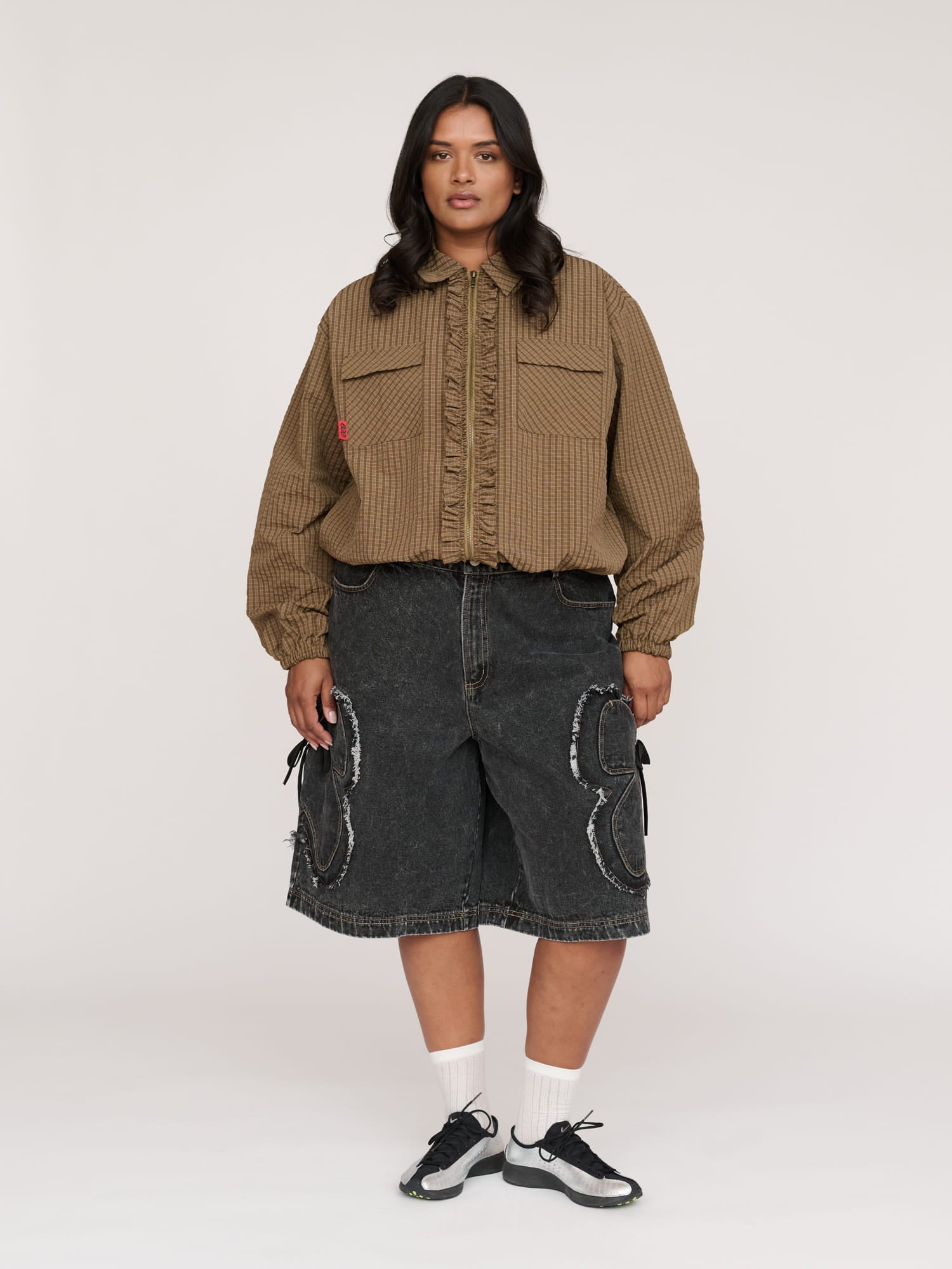 Zip Up Frill Track Jacket – Lazy Oaf