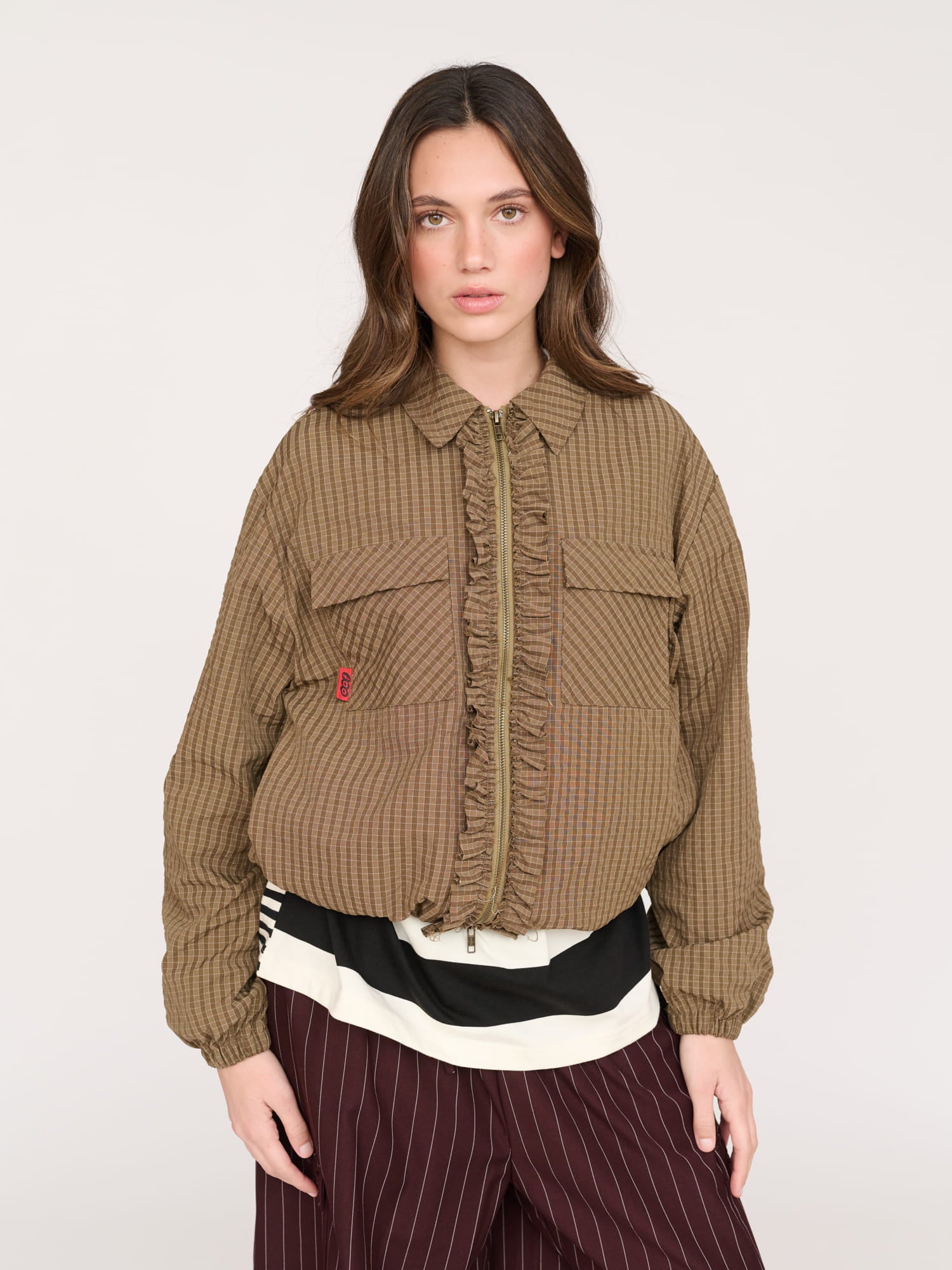 Zip Up Frill Track Jacket – Lazy Oaf