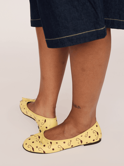 Pompompurin Polka Dot Ballet Flats