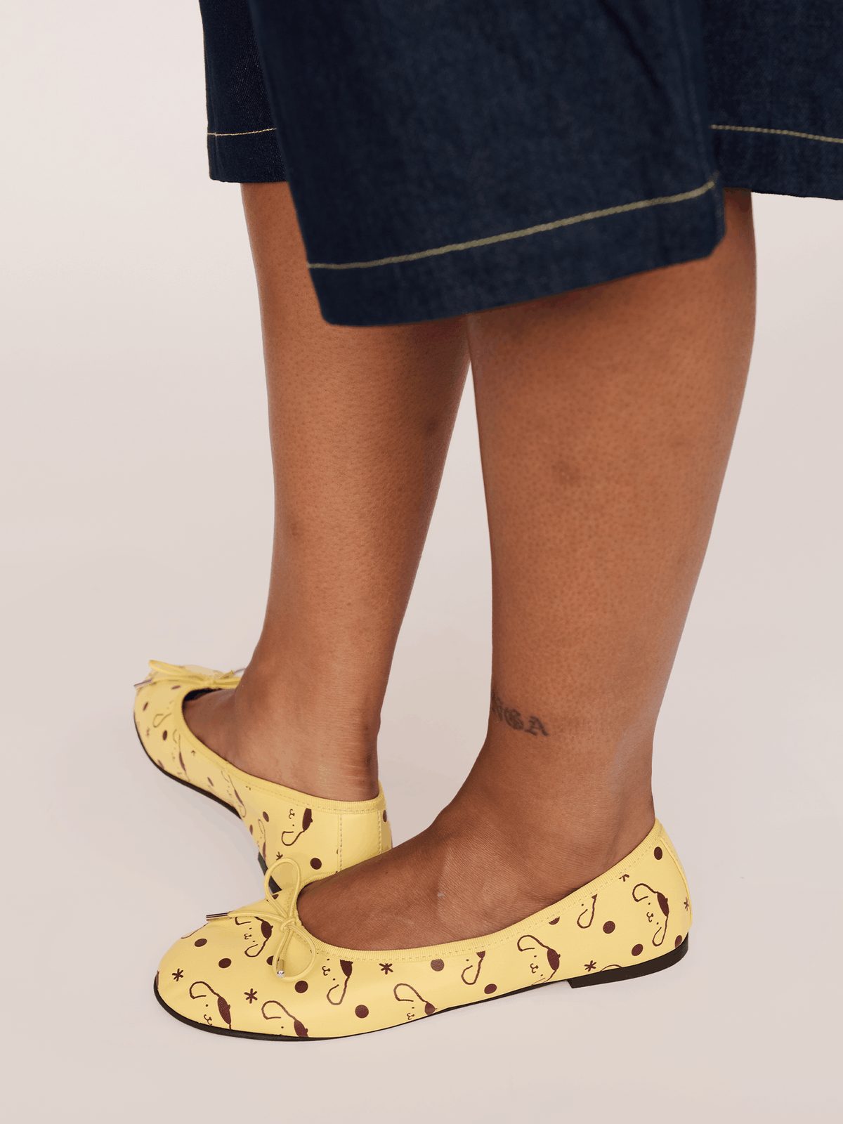 Pompompurin Polka Dot Ballet Flats