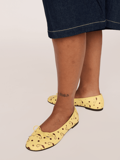 Pompompurin Polka Dot Ballet Flats