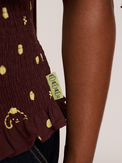 Pompompurin Polka Dot Top