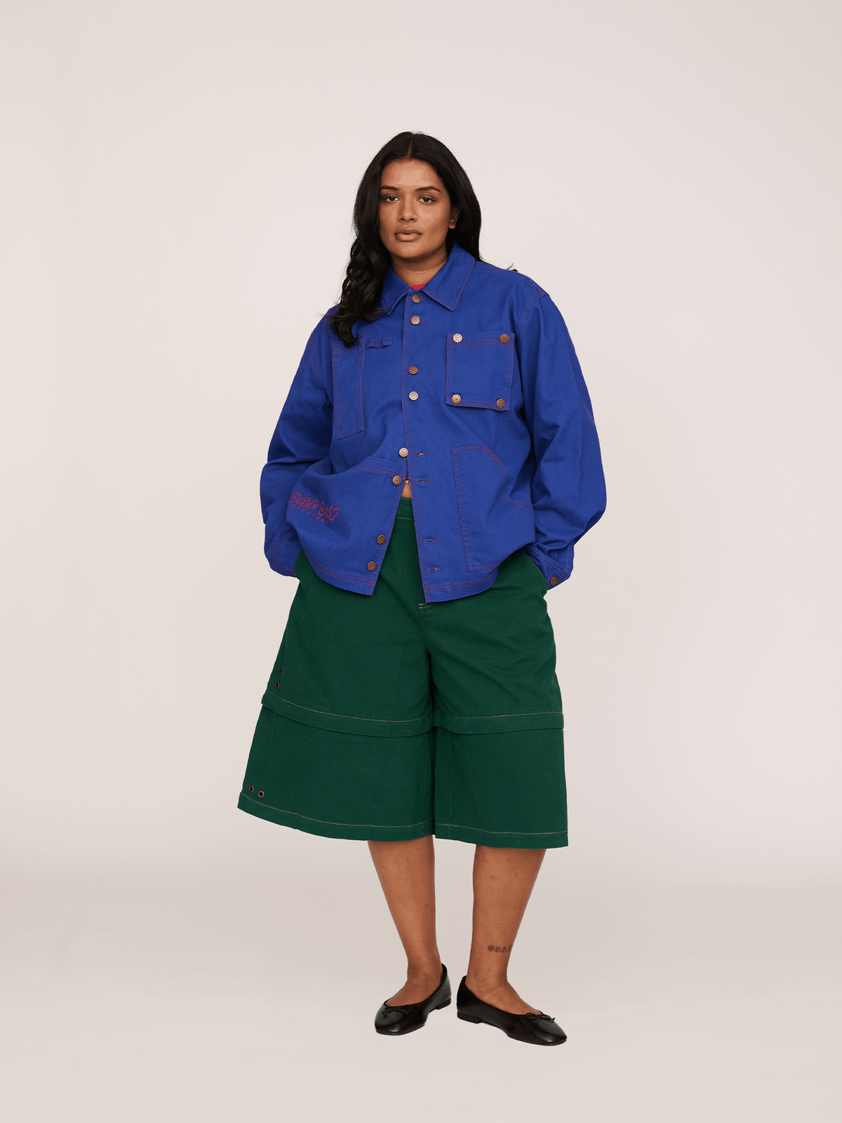 model:Sha wears size XXL and is 5’9”, 