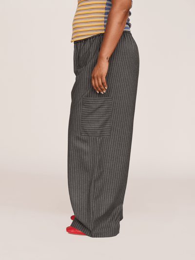 Pinstripe Utility Straight Leg Trousers - Shipping From 04/08
