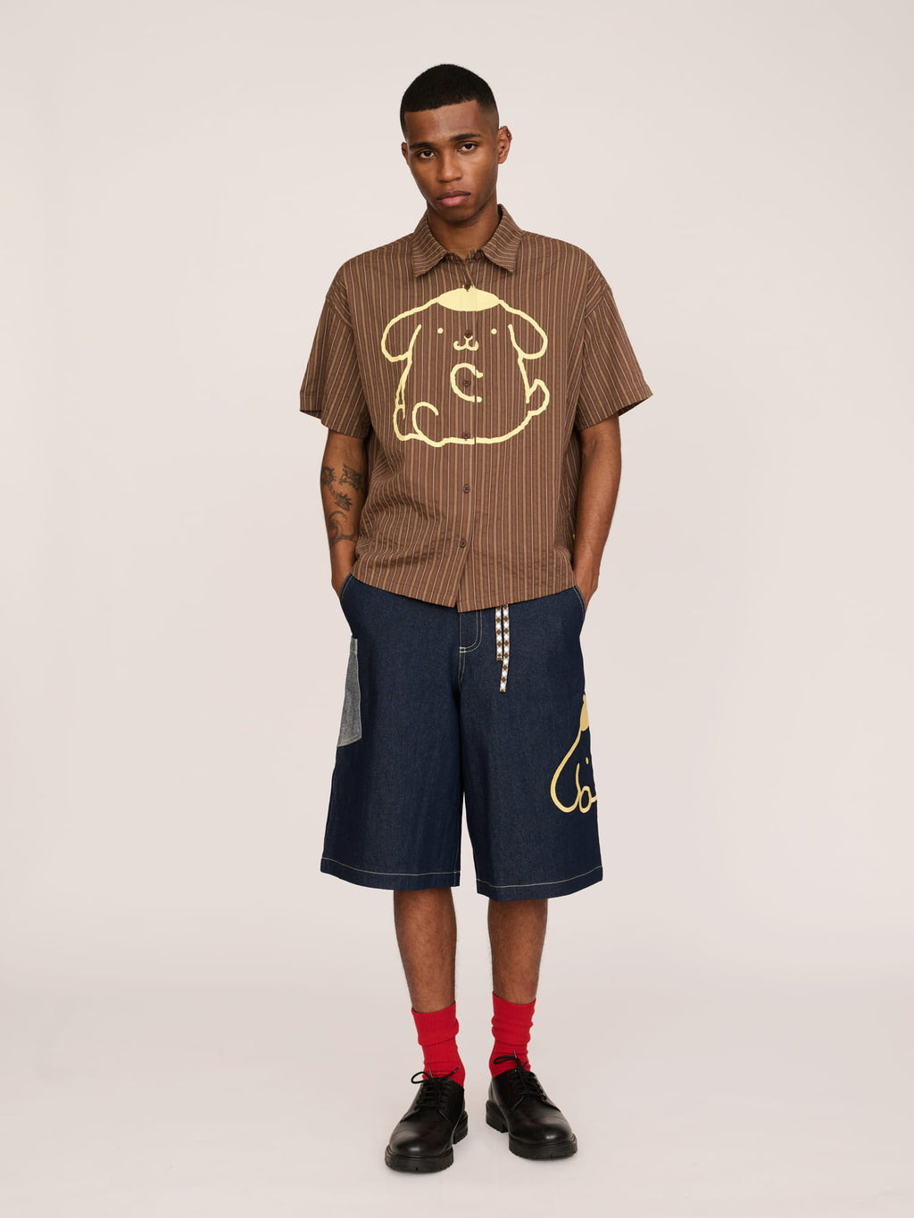 model:Paris wears size L and is 6’2”