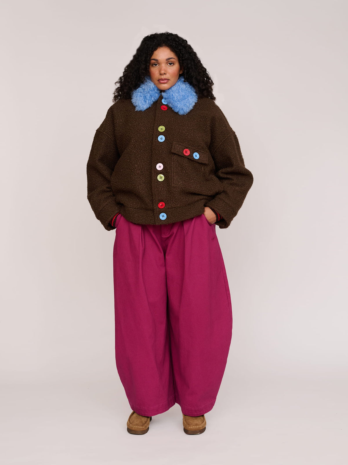 model:Elena wears size XXL and is 5’10”