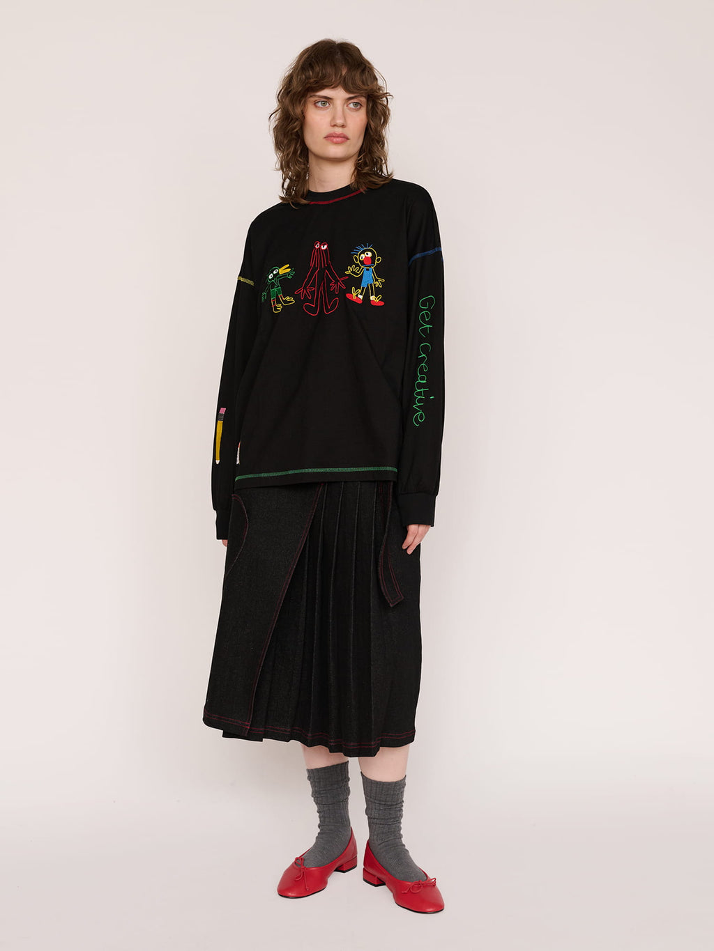 model:Ines wears size S and is 5’8”