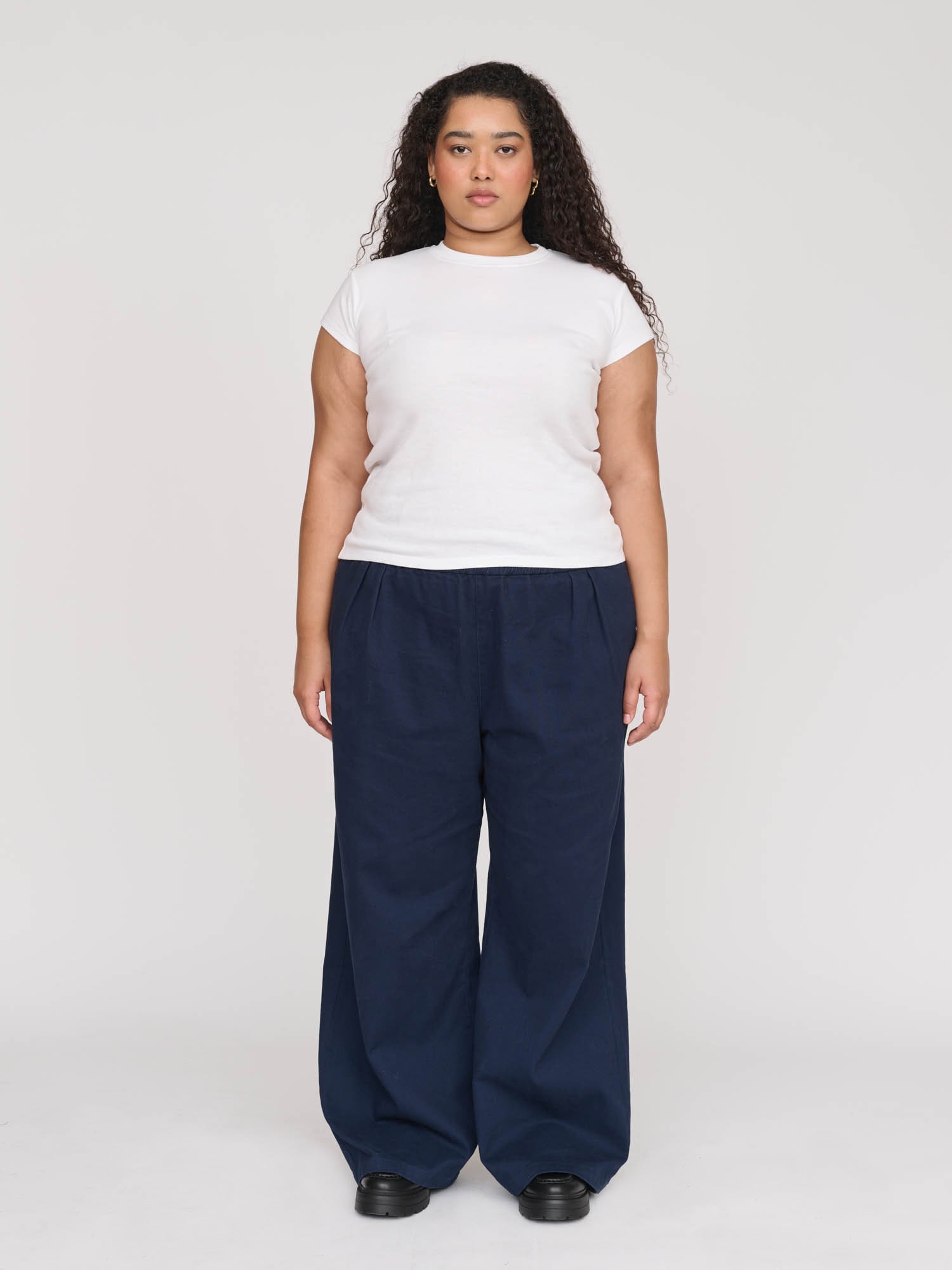 Kev Navy Pull On Pants – Lazy Oaf