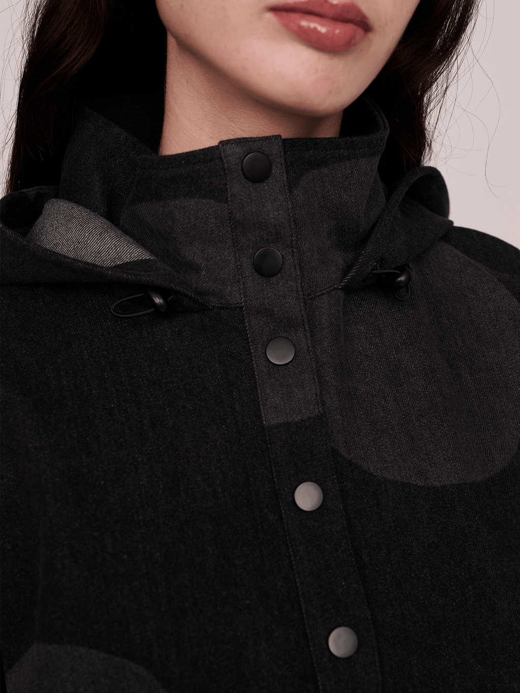 Denim Polka Pull Over Jacket