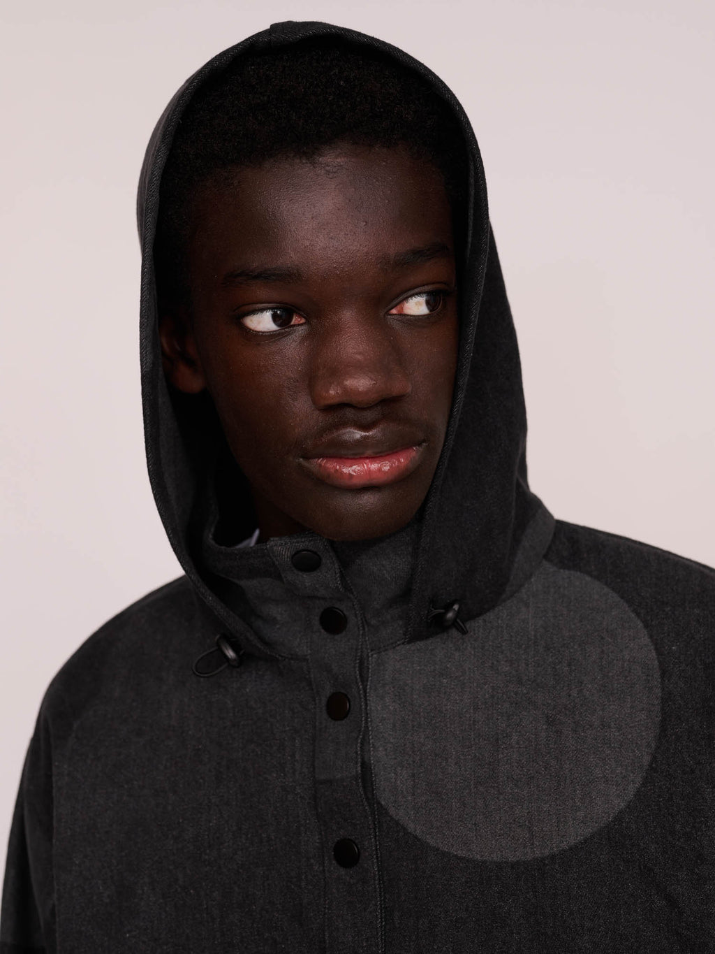 Denim Polka Pull Over Jacket