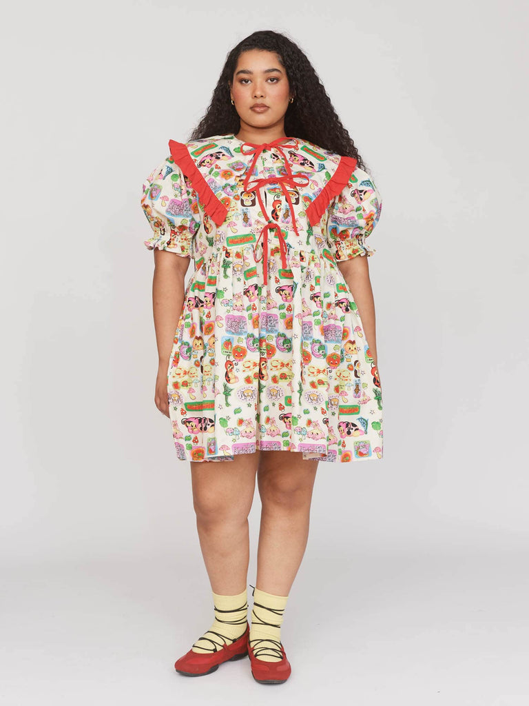 Hannah-Michelle X Lazy Oaf Ruffle Collar Dress