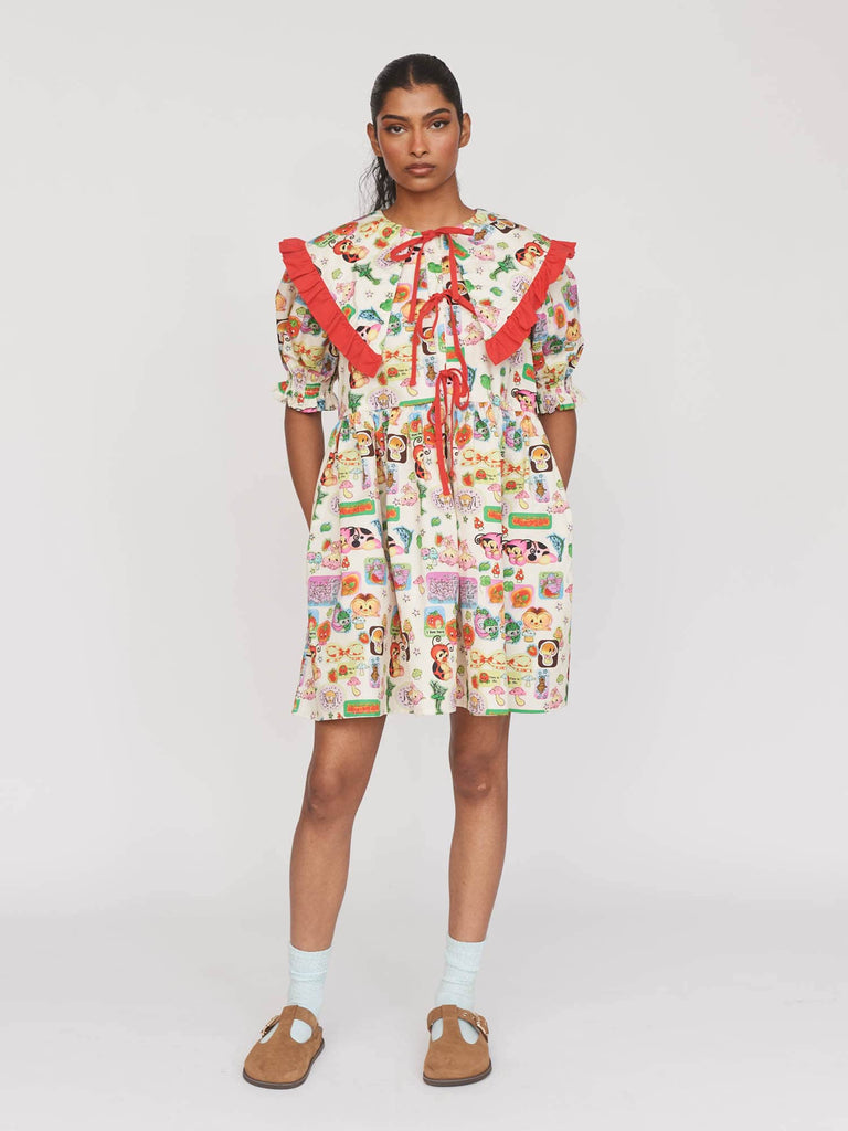 Hannah-Michelle X Lazy Oaf Ruffle Collar Dress