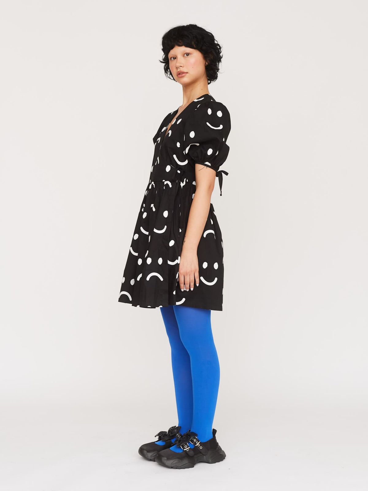 Happy Sad Wrap Mini Dress