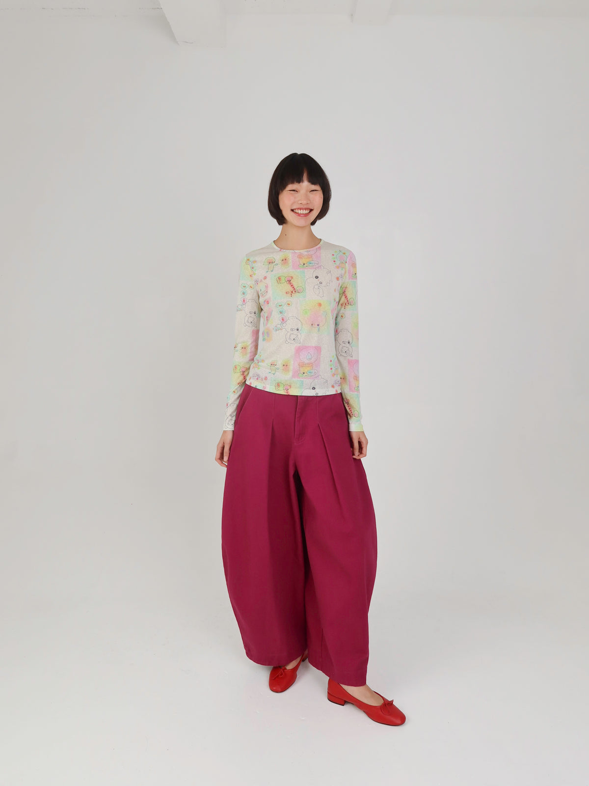 LO x Nhozagri Double Layered Knit Top