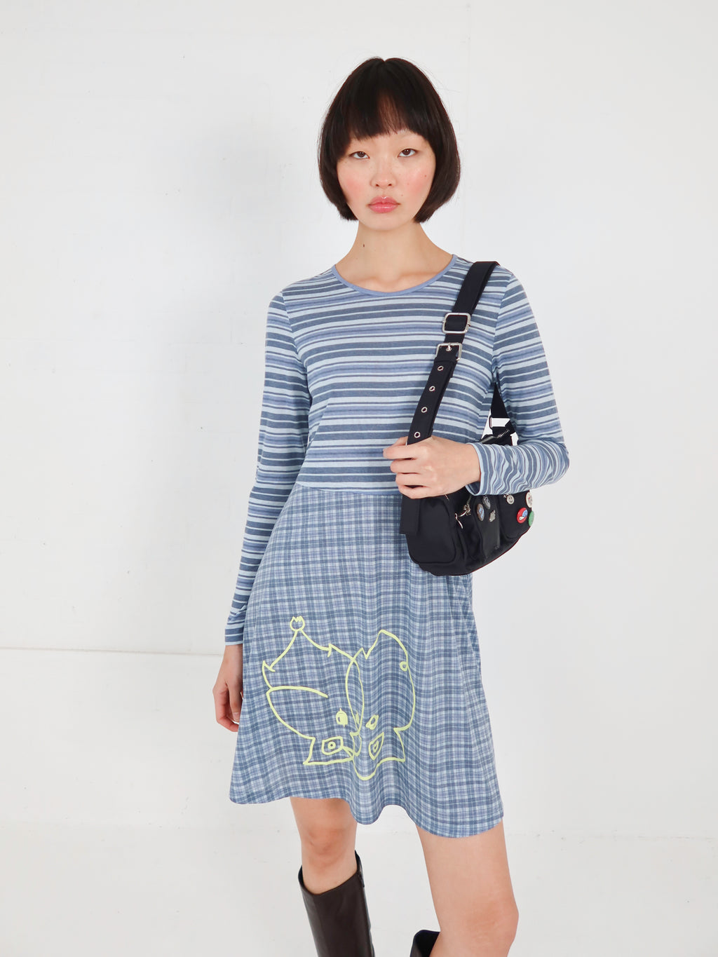 LO x Nhozagri Double Layered Mini Dress