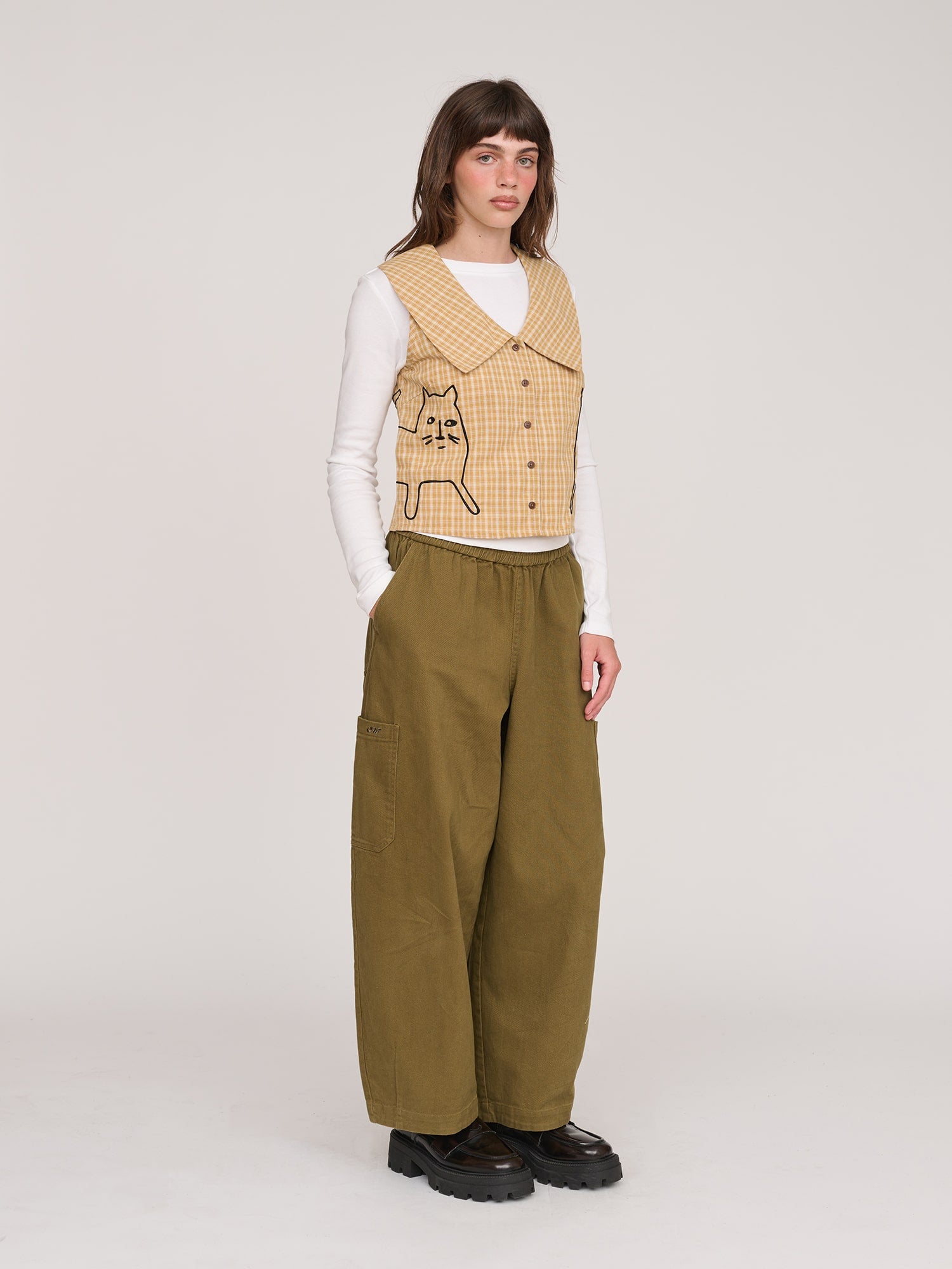 Cat Pals Sleeveless Collared Shirt – Lazy Oaf