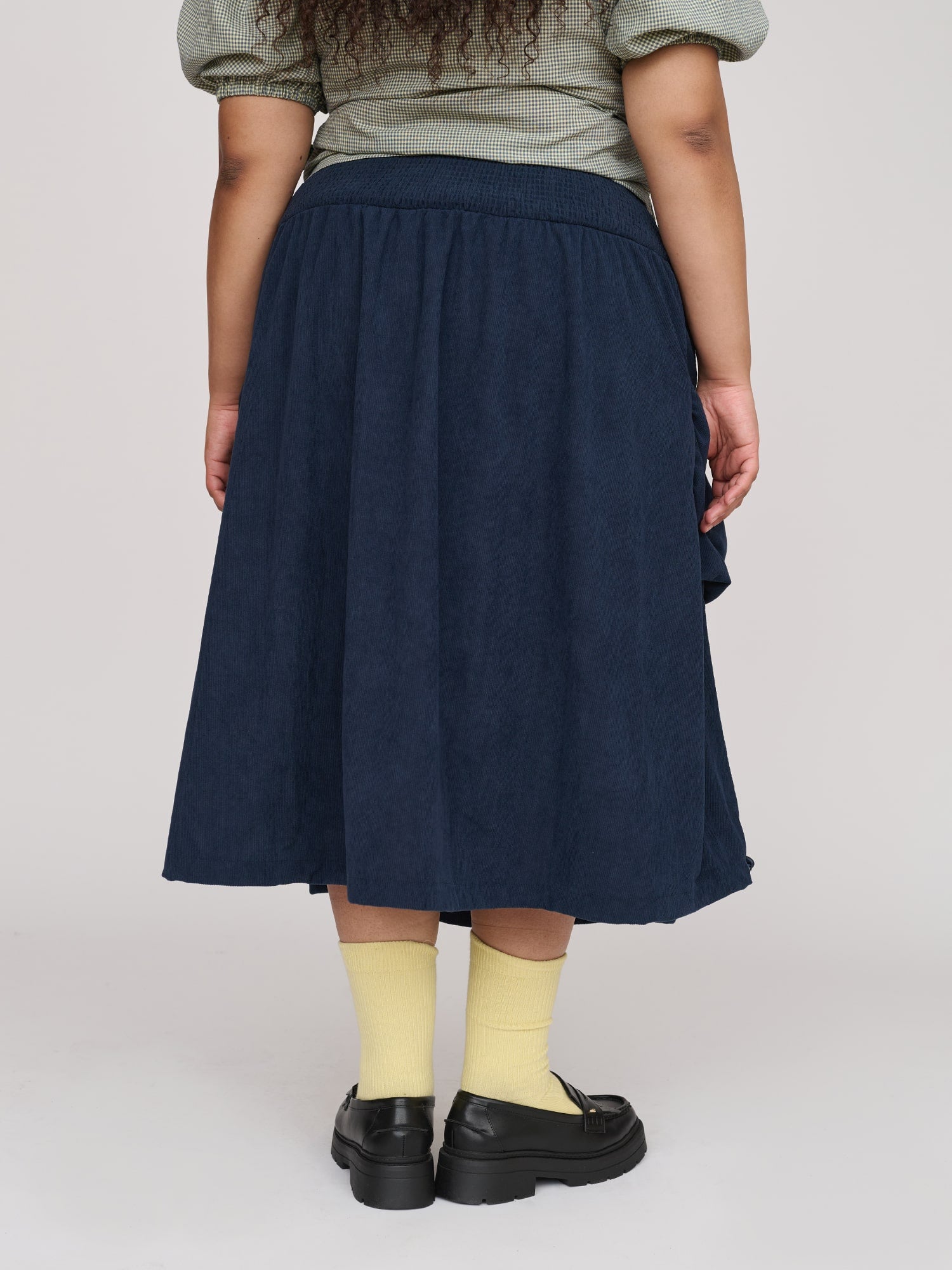 Navy Corduroy Bungee Skirt – Lazy Oaf