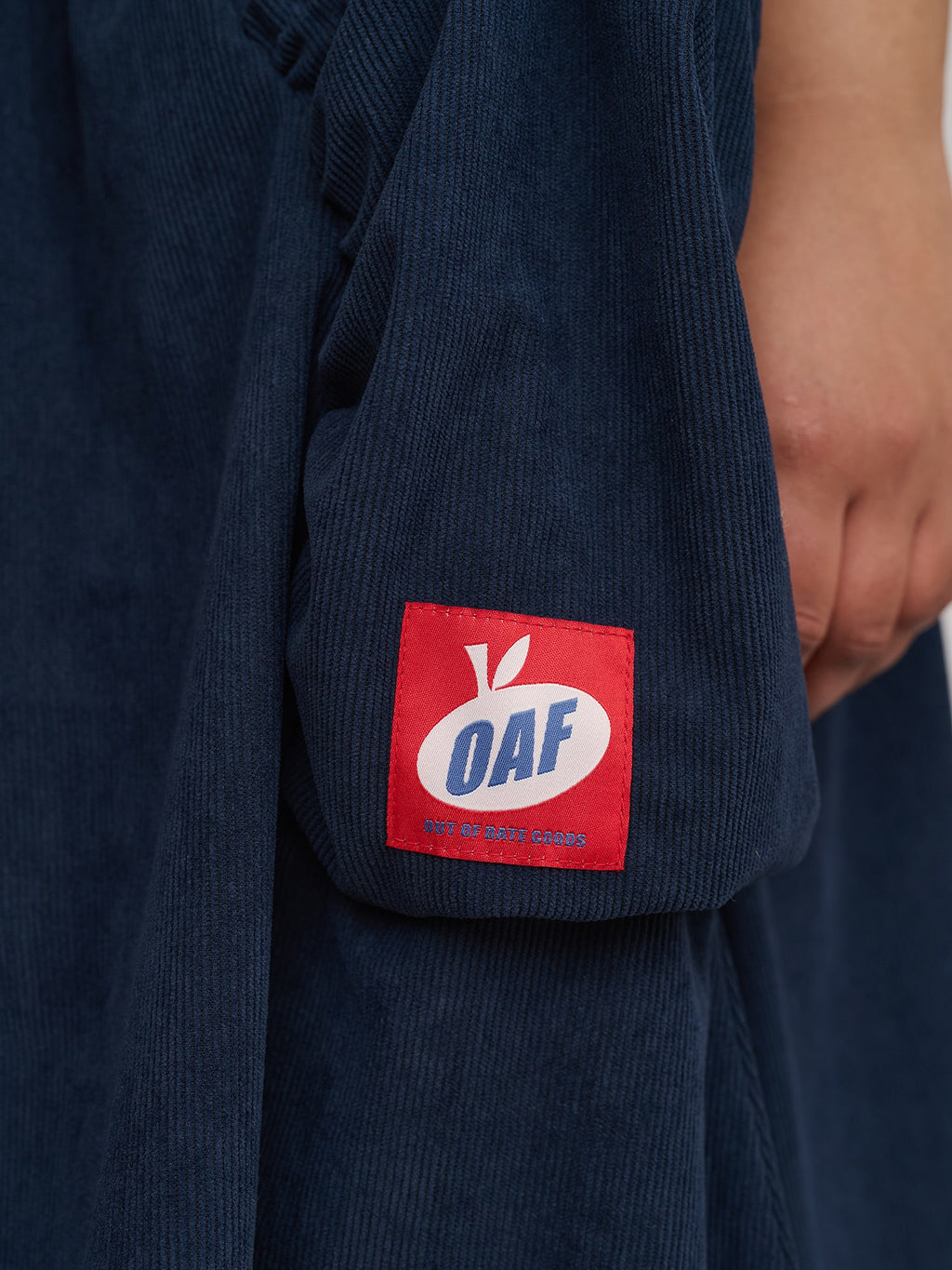 Navy Corduroy Bungee Skirt