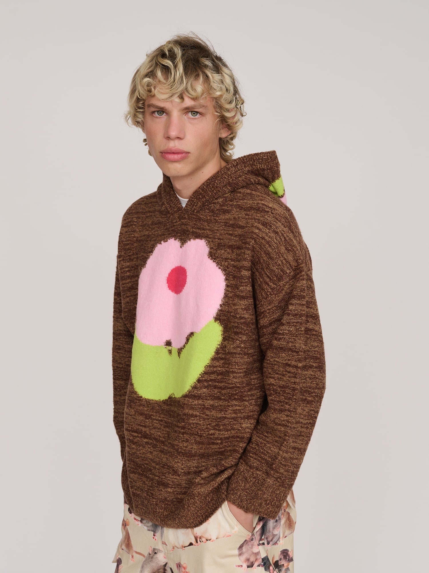 Pink Fuzz Flower Oversized Jumper – Lazy Oaf