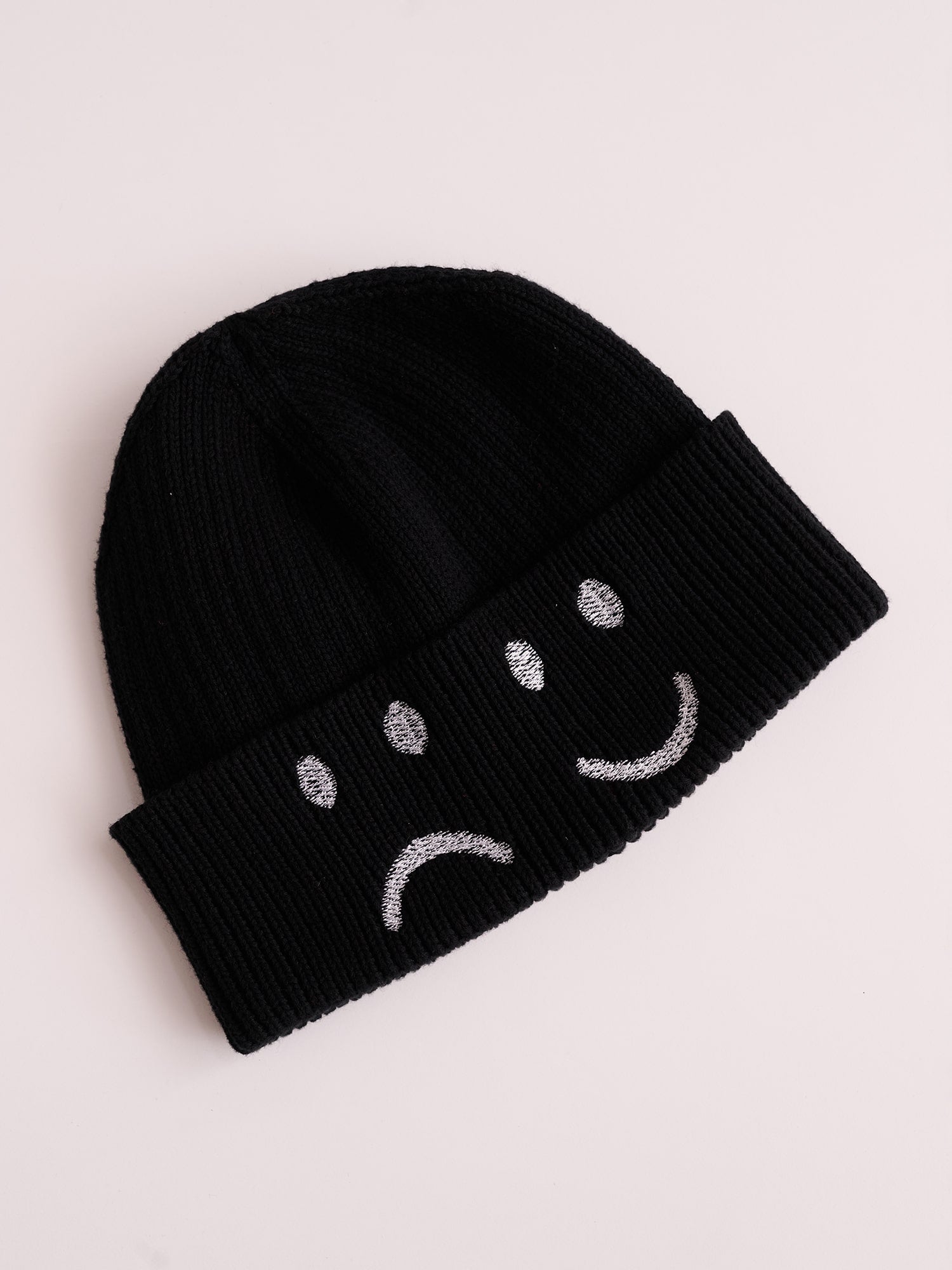 Happy Sad Knit Beanie Hat – Lazy Oaf