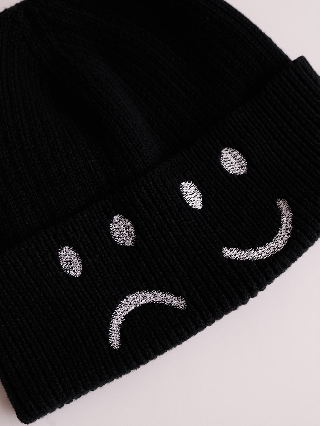 Happy Sad Knit Beanie Hat