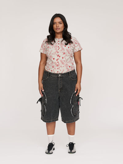 model:Sha wears size 18 and is 5’9”