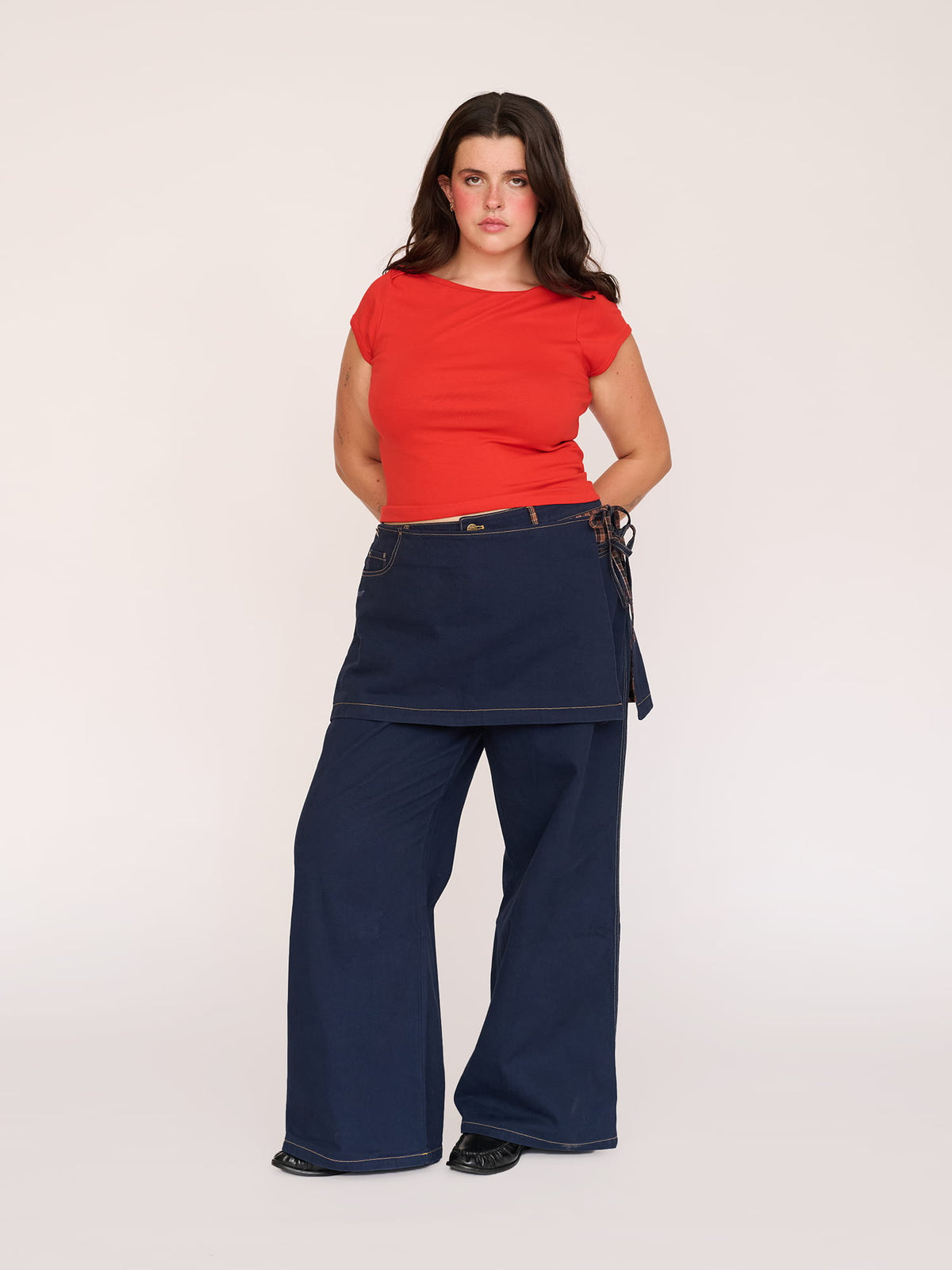 model:Bella wears size 18 and is 5’10”, collection-all-trousers
