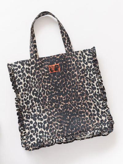 Leopard Frill Tote Bag
