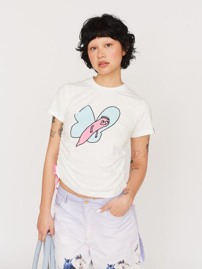 Butterfly Effect Rouched Fitted Tee
