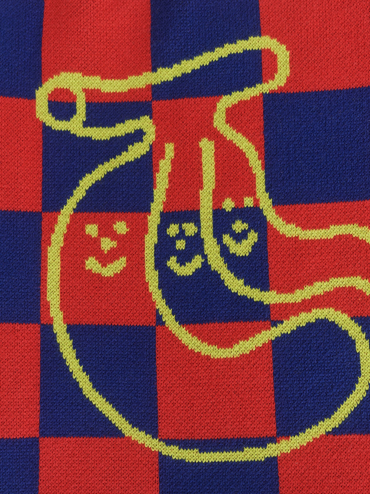 Banana Check Knitted Bag