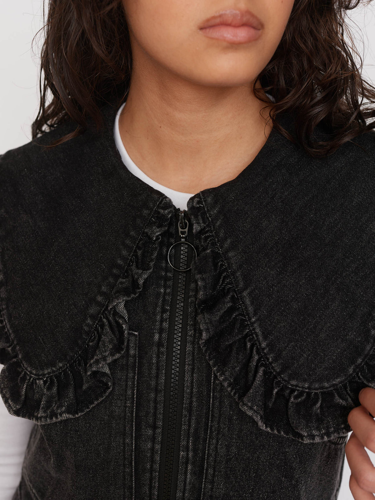 Big Collar Gilet Jumpsuit