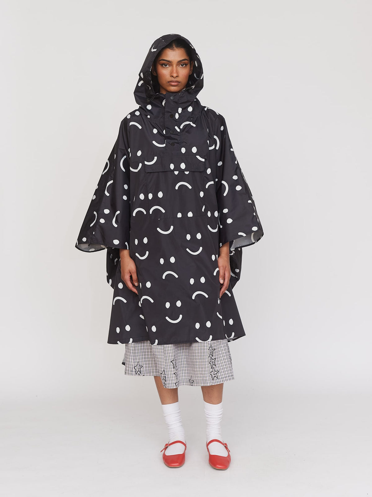Happy Sad Rain Poncho