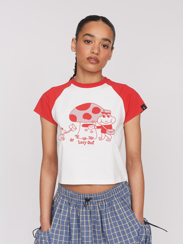Frog Delivery Raglan Fitted Tee – Lazy Oaf