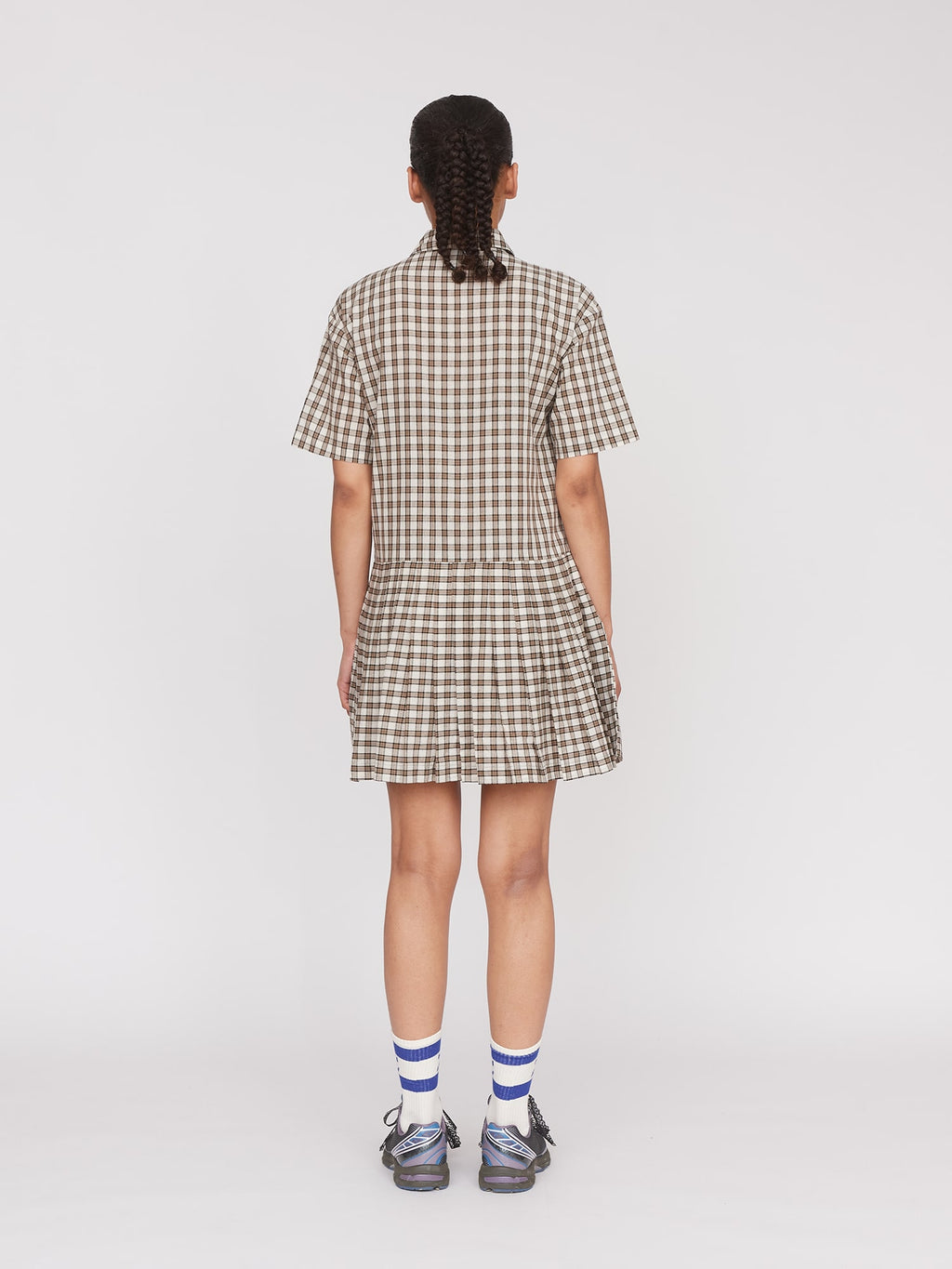 Pleated Check Shirt Dress Lazy Oaf Pleated Check Shirt Dress Lazy Oaf