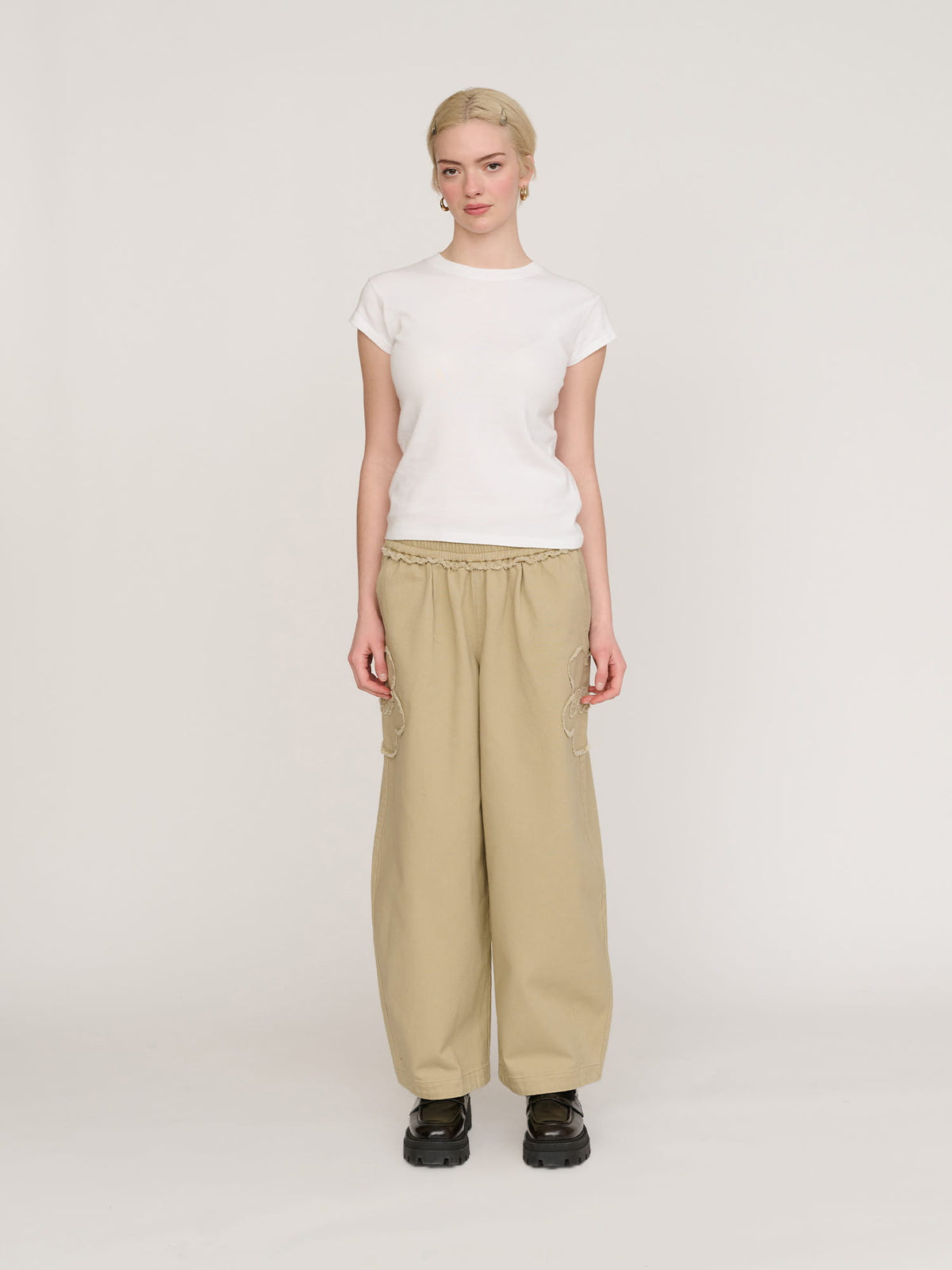 model:Emmie wears size S and is 5’6”, collection-all-trousers