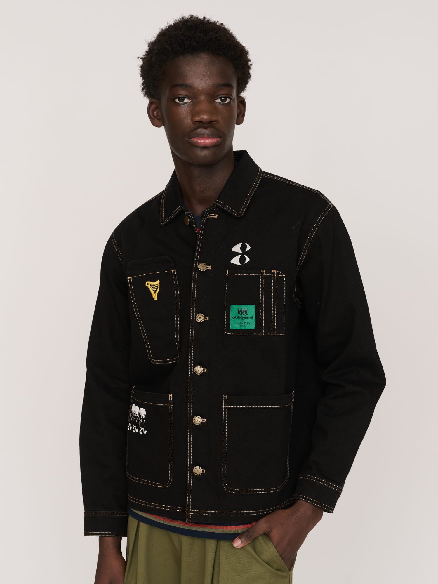 Lazy oaf  ハート刺繍シャツ Happy Heart Bowling Shirt – Lazy Oaf
