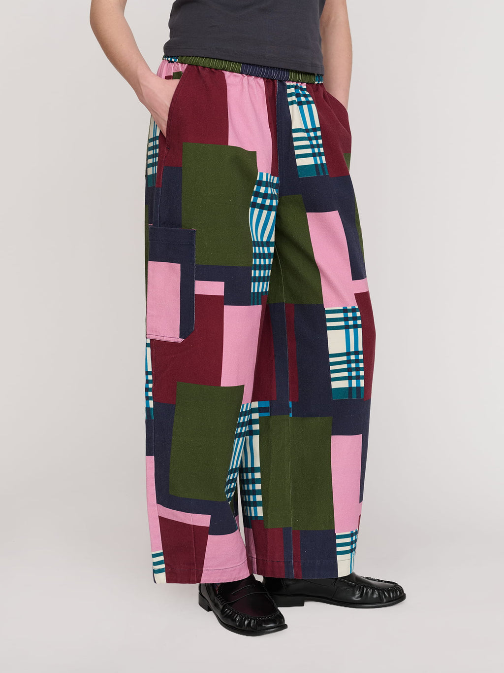 Bev Patched Up Barrel Trousers